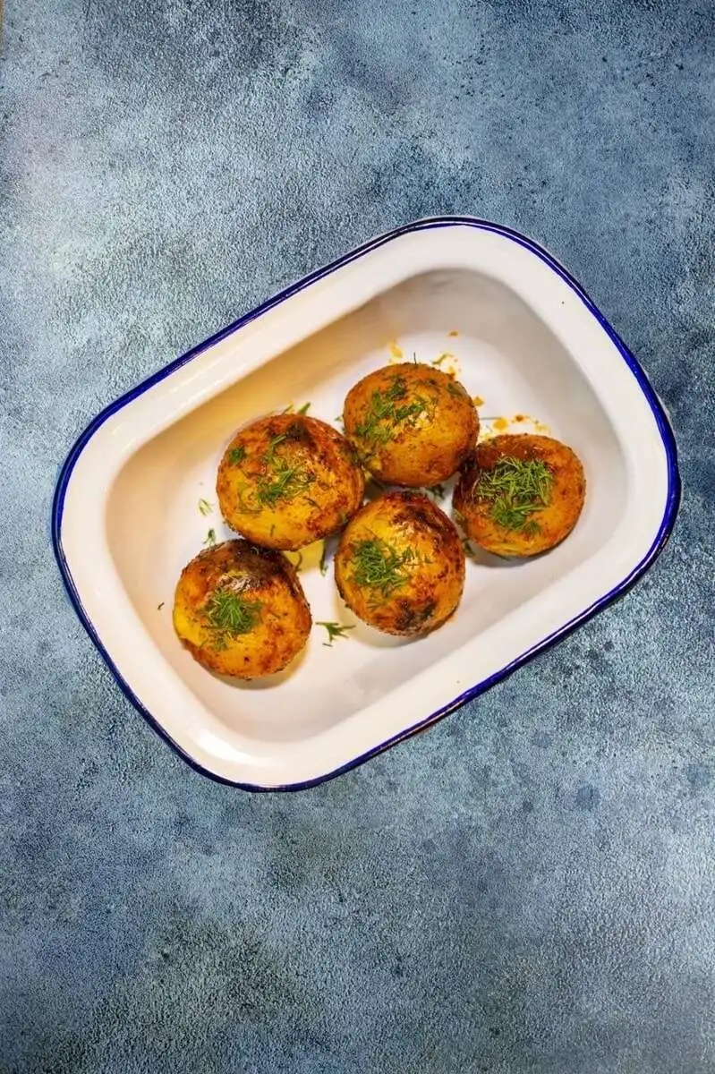 картофель на углях