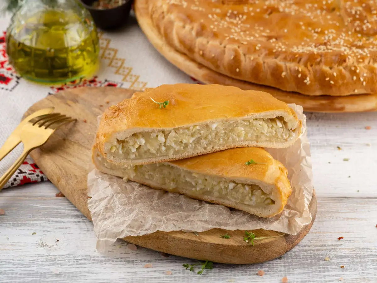 Пирог с капустой постный