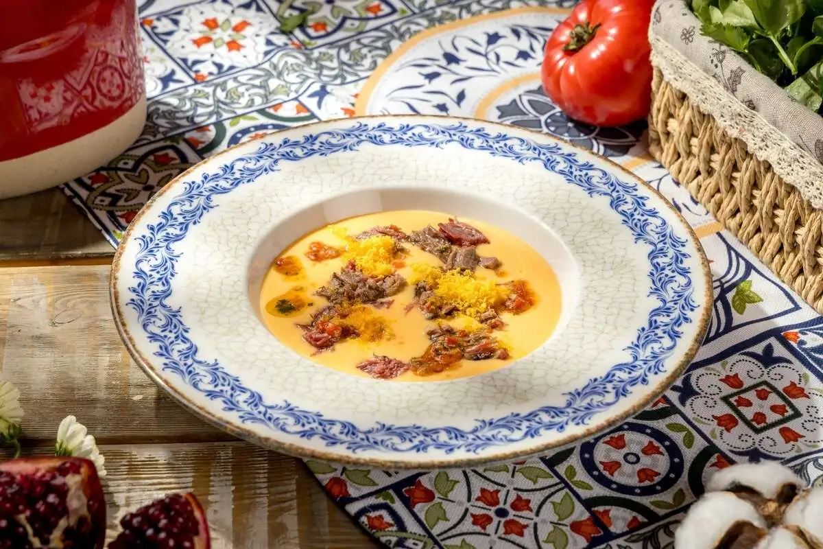 Сливочный крем-суп с брискетом