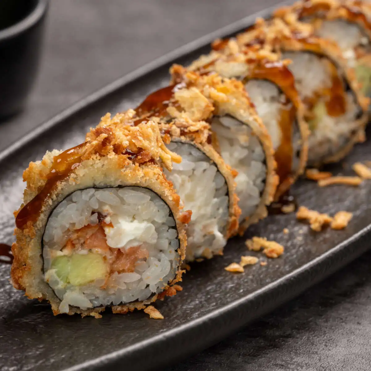 Блэк темпура с лососем 8 шт