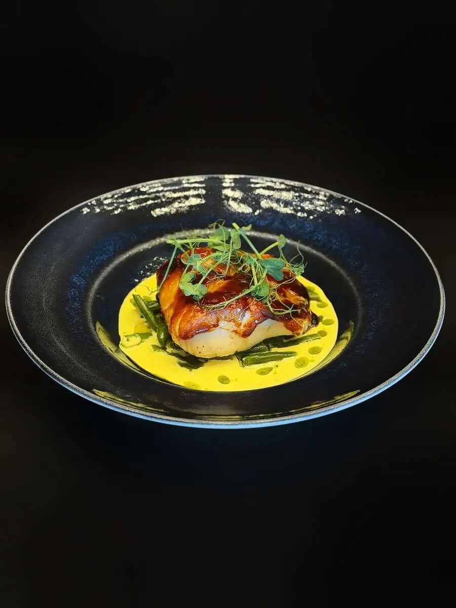 Судак со стручковой фасолью