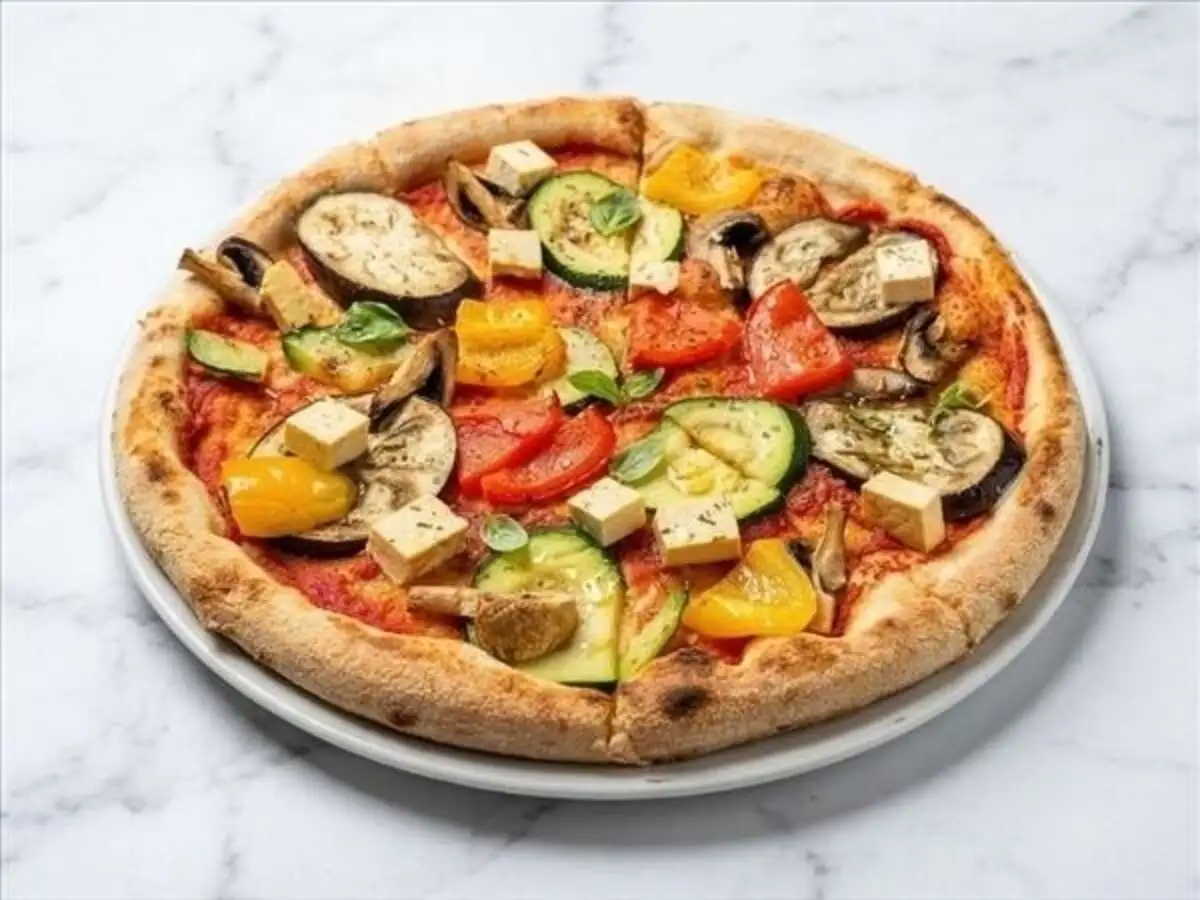 Пицца овощная с тофу