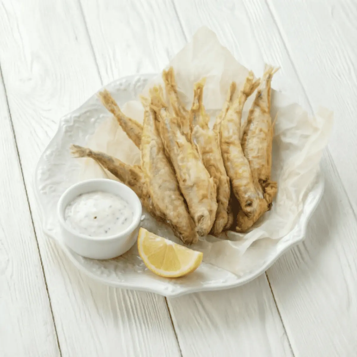 Жареная корюшка