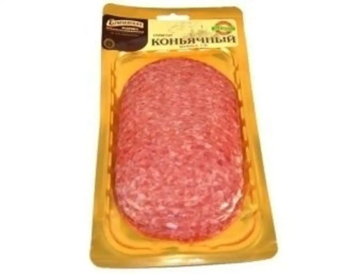 Сервелат Коньячный 100г нарезка с/к(м)