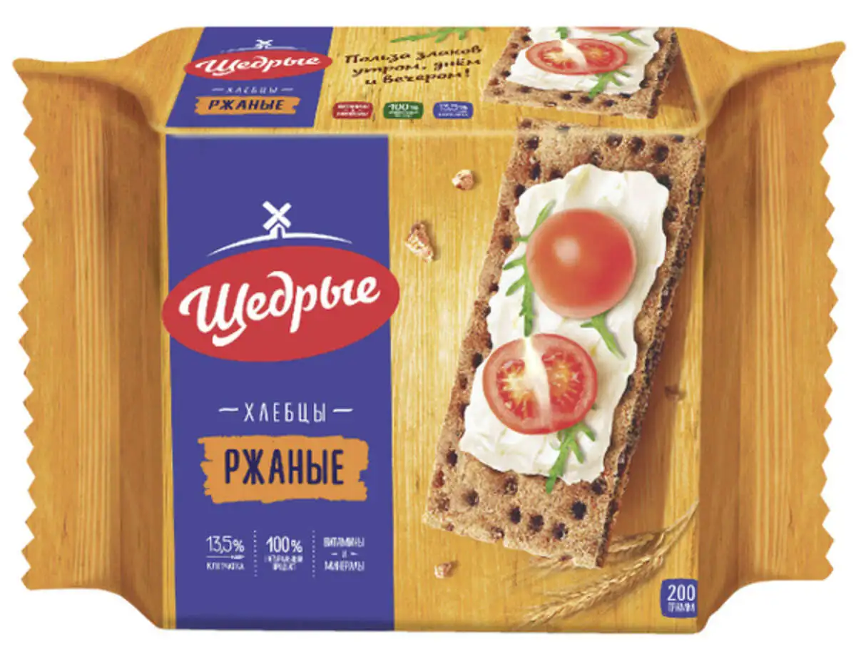 Хлебцы Щедрые Ржаные 200г