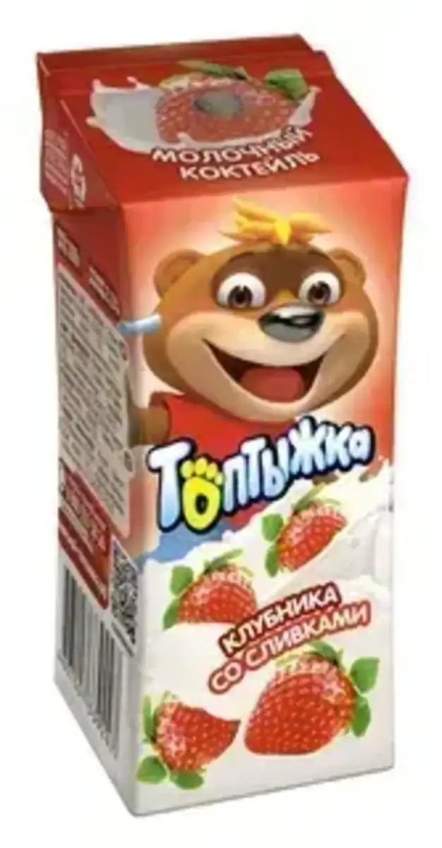 Коктейль Молочный Топтыжка Клубника/Сливки 200мл