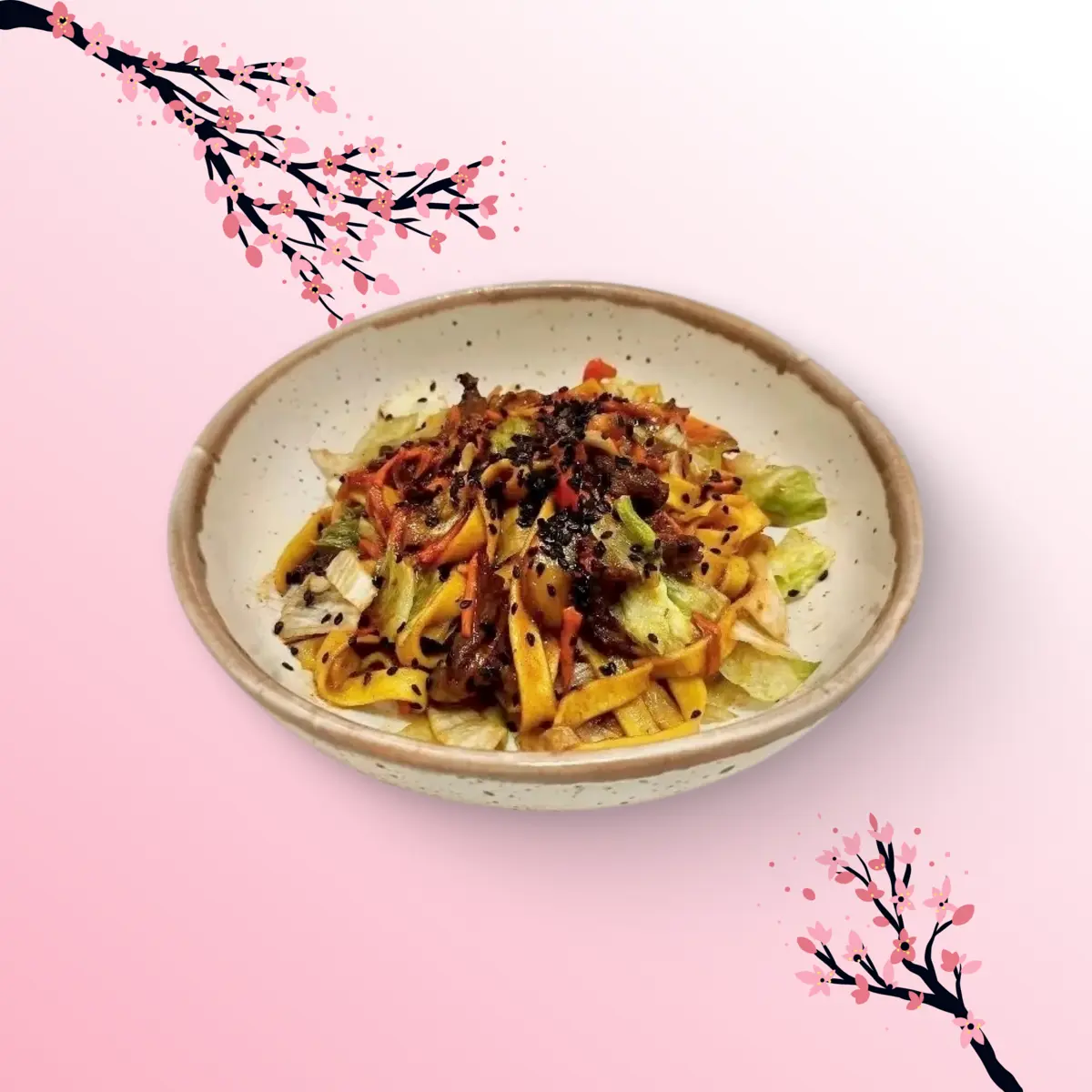 ЛАПША С ГОВЯДИНОЙ В СОУСЕ ТОНКАЦУ