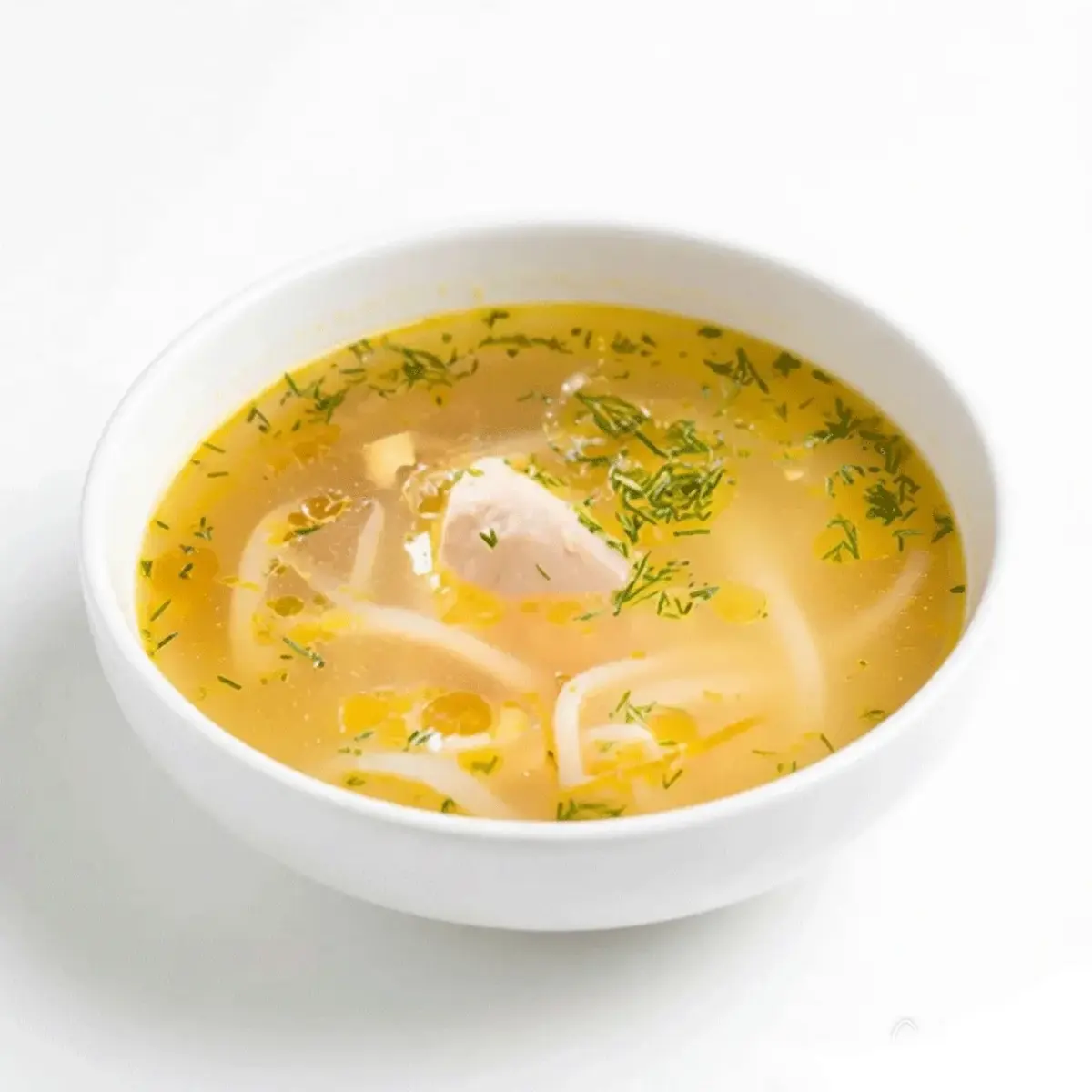 Суп-лапша с запеченным куриным окороком