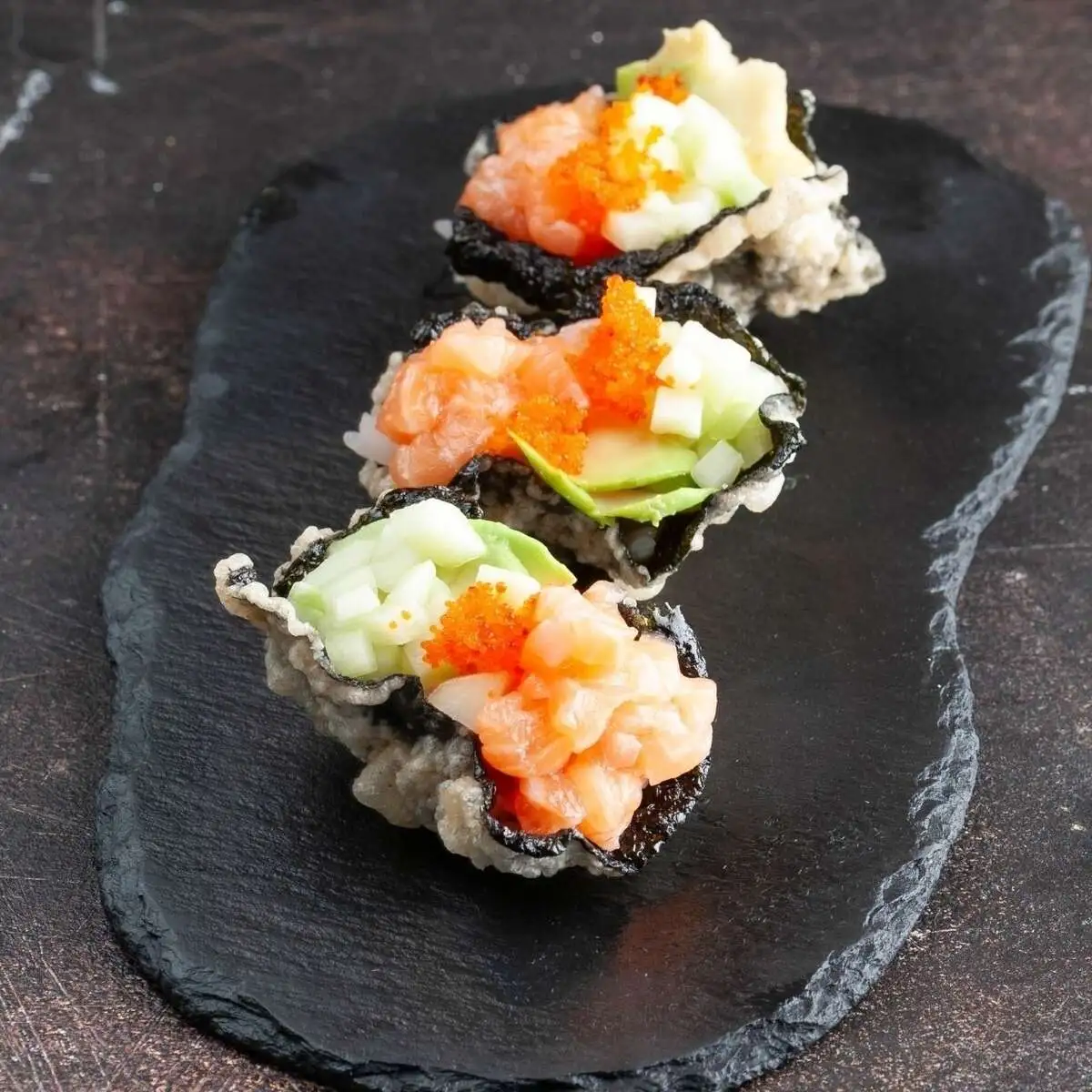 Мини тако лосось