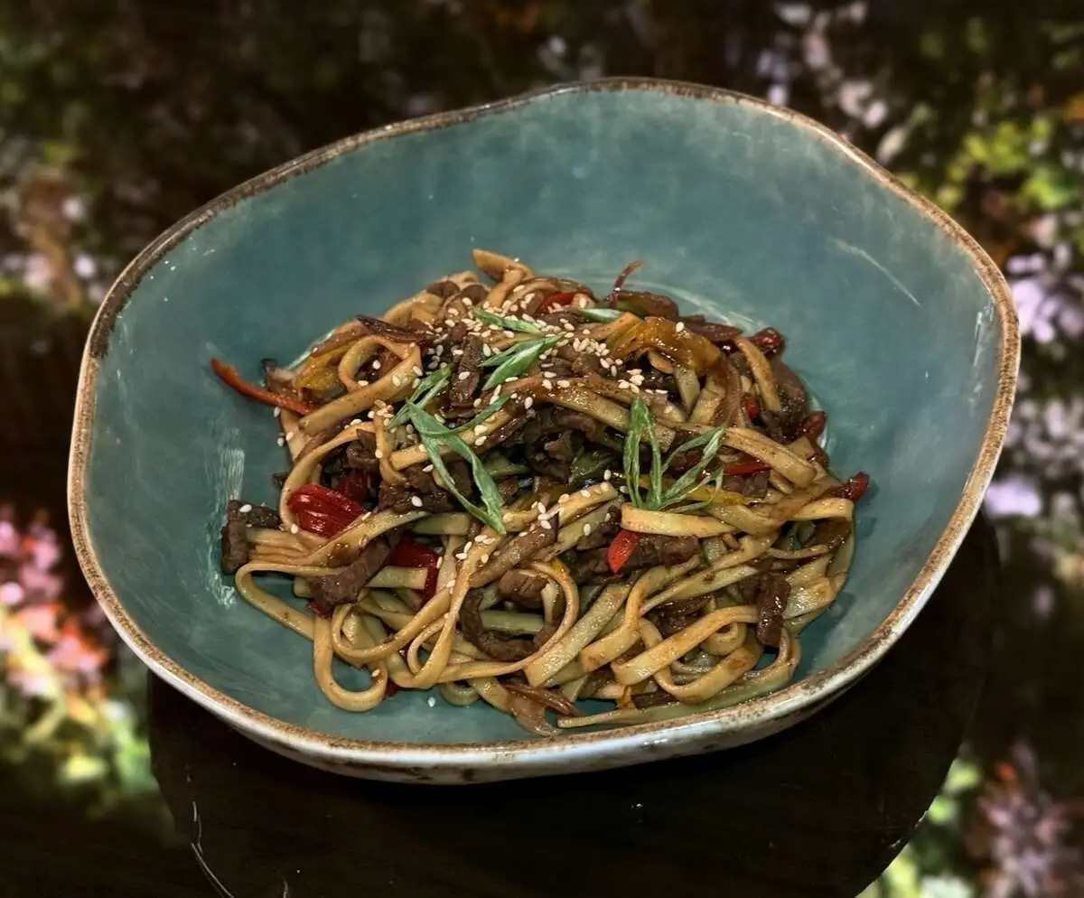 Лапша удон с говядиной/Udon noodles with beef