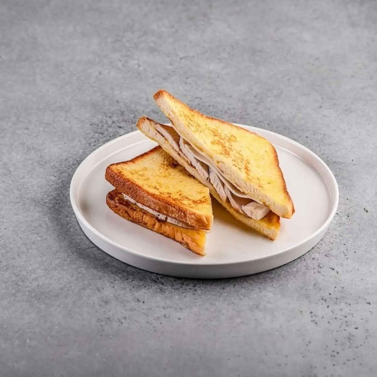 Французский тост с курицей и сыром