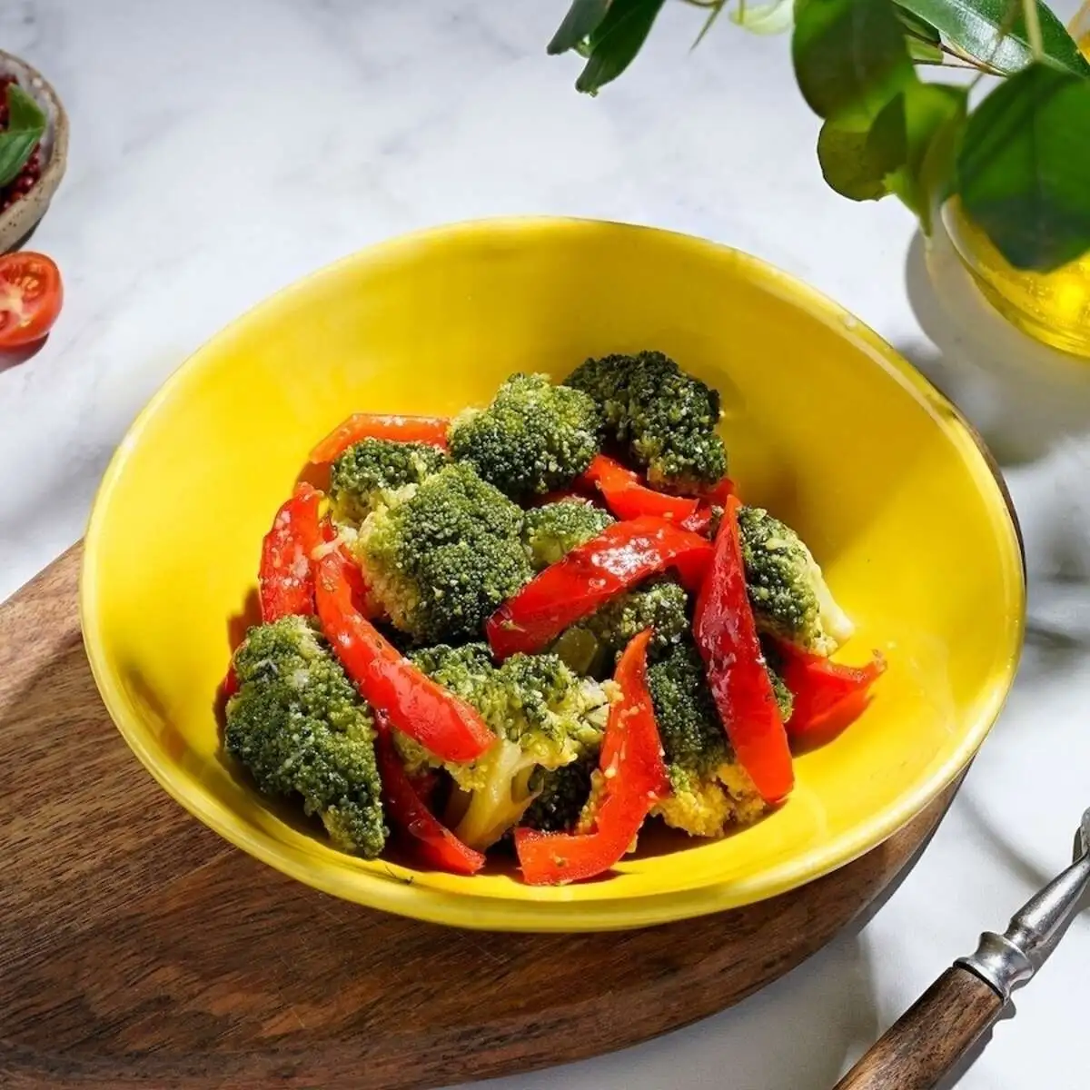 Брокколи с болгарским перцем