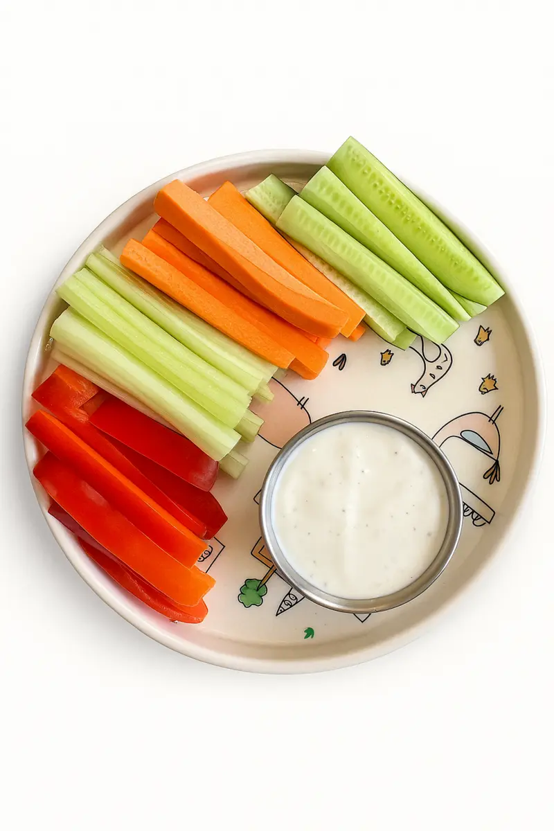 Овощные палочки с соусом