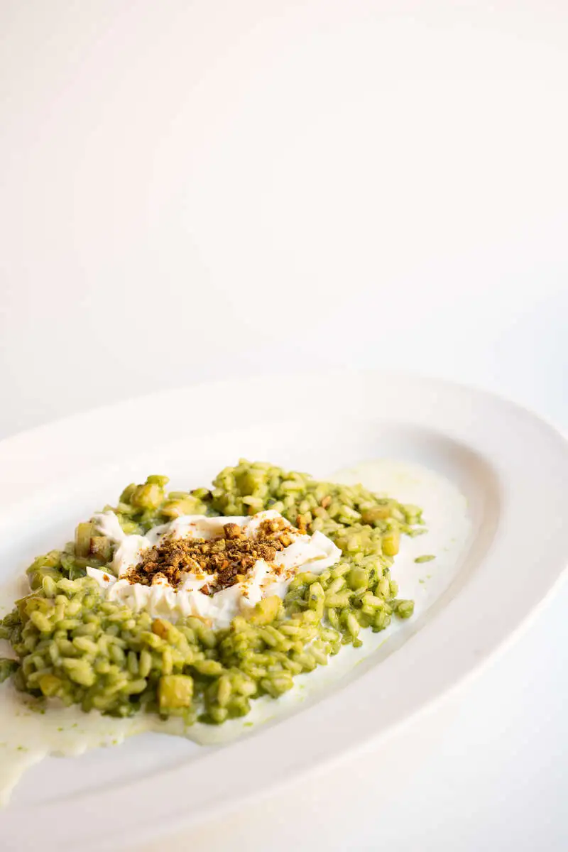 Ризотто со страчателлой и цукини ланч