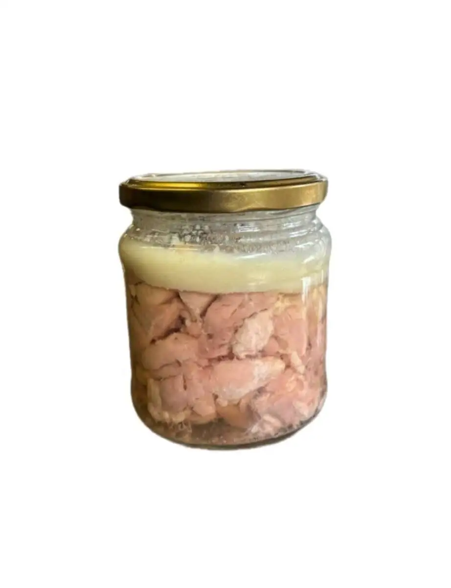 Мясо Цыпленка Тушеное Б/К 500Г БГ (Бедро Куриное,Соль,Перец,Лавровый Лист)