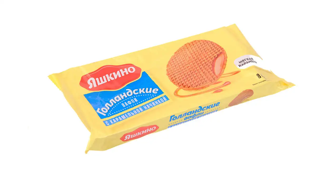 Вафли Яшкино Голландские с Карамельной Начинкой 290гр