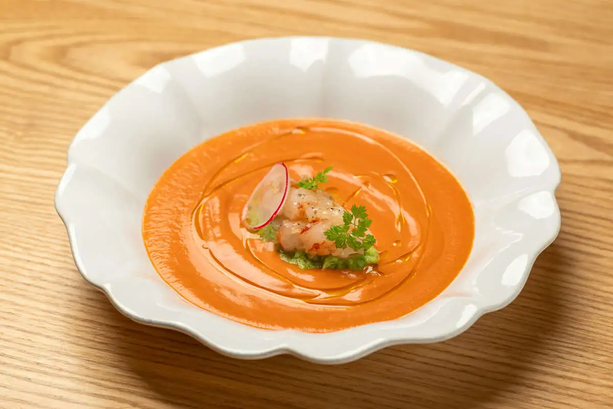 Гаспачо с лангустинами