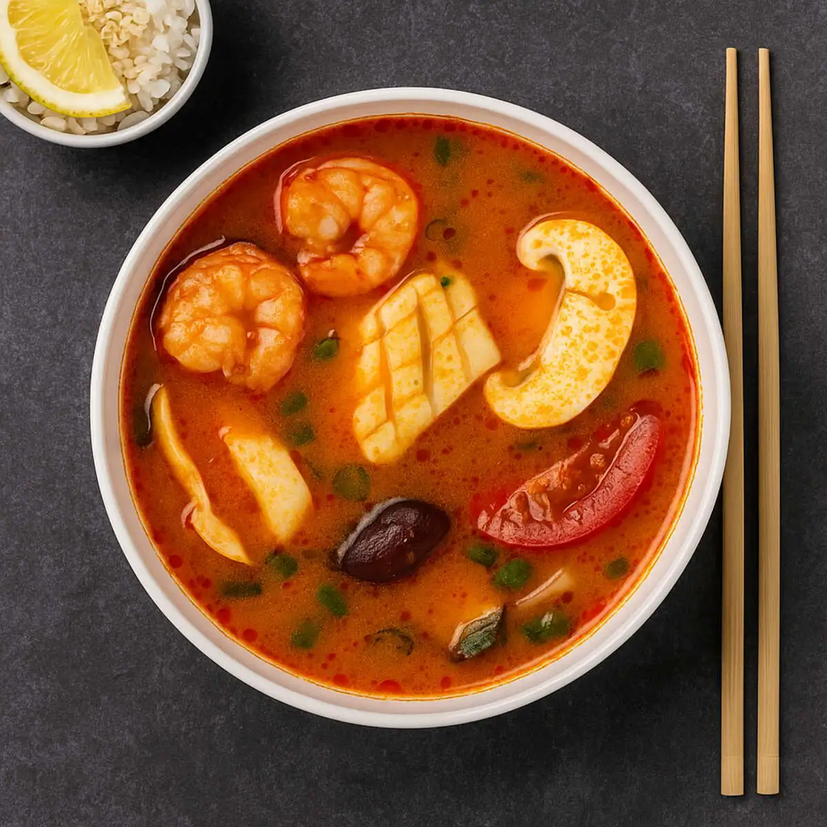 Том ям с морепродуктами