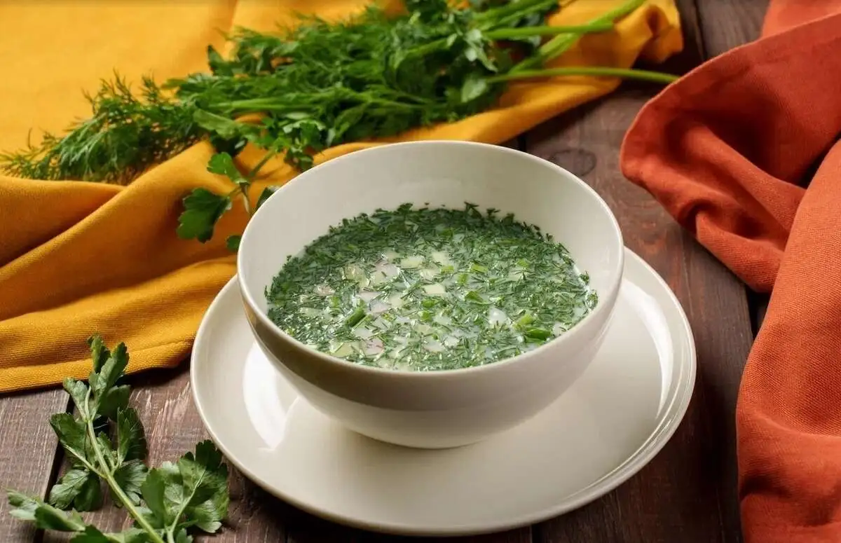 Окрошка с курицей