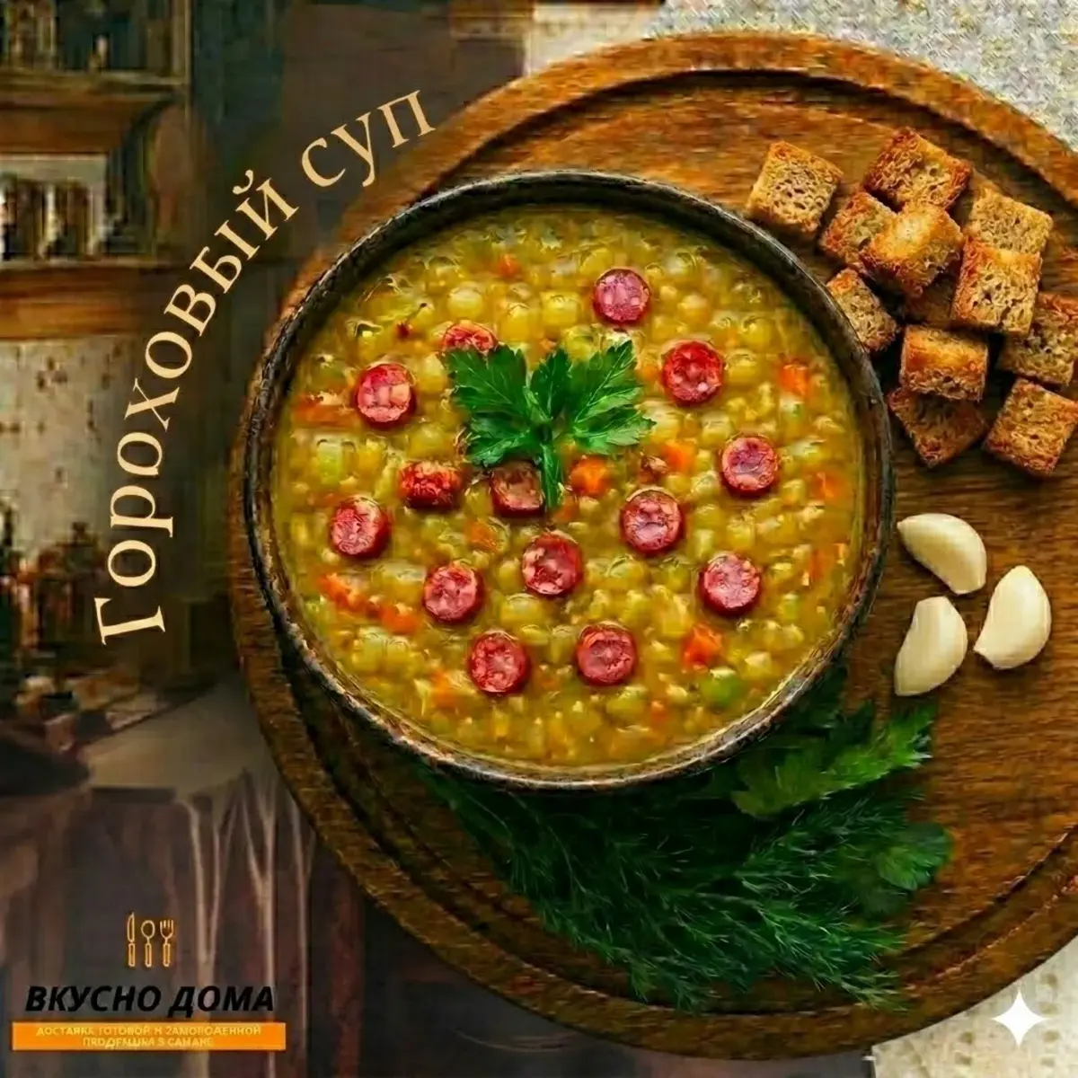 Суп гороховый с копченостями ❄