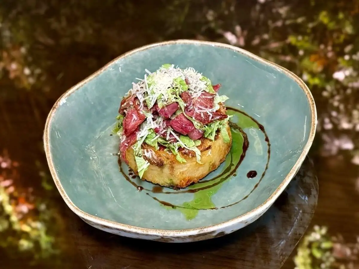 Картофельный бранч с беконом/Potato brunch with beef bacon