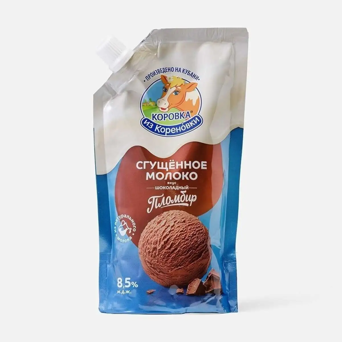 Молоко Сгущенное Коровка из Кореновки Шоколадный Пломбир 8,5% 270гр