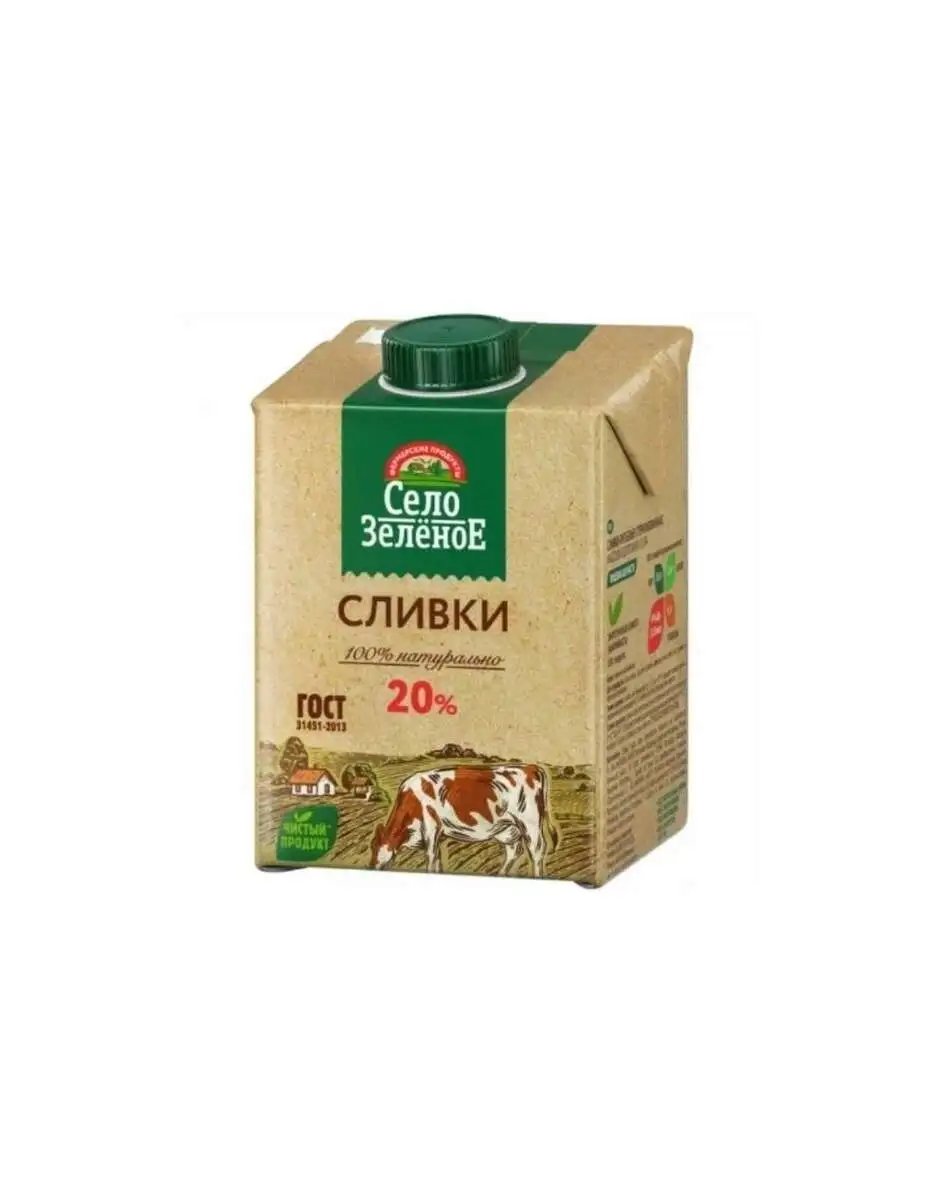 Сливки Село Зеленое 20% 0,5л