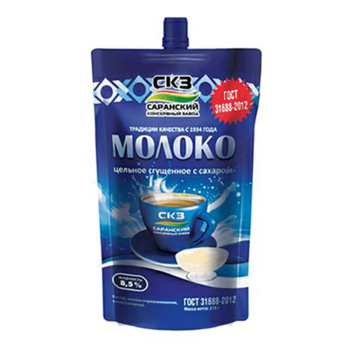 Молоко Сгущенное Саранск 8,5% 270ГР М/У