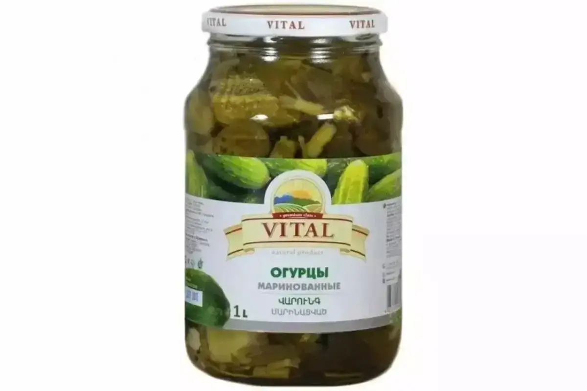 Огурцы Маринованные Витал 1л(м)
