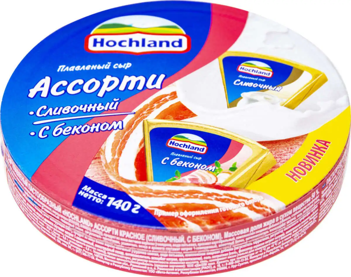 Сыр Хохланд Плавленый Бекон 140г