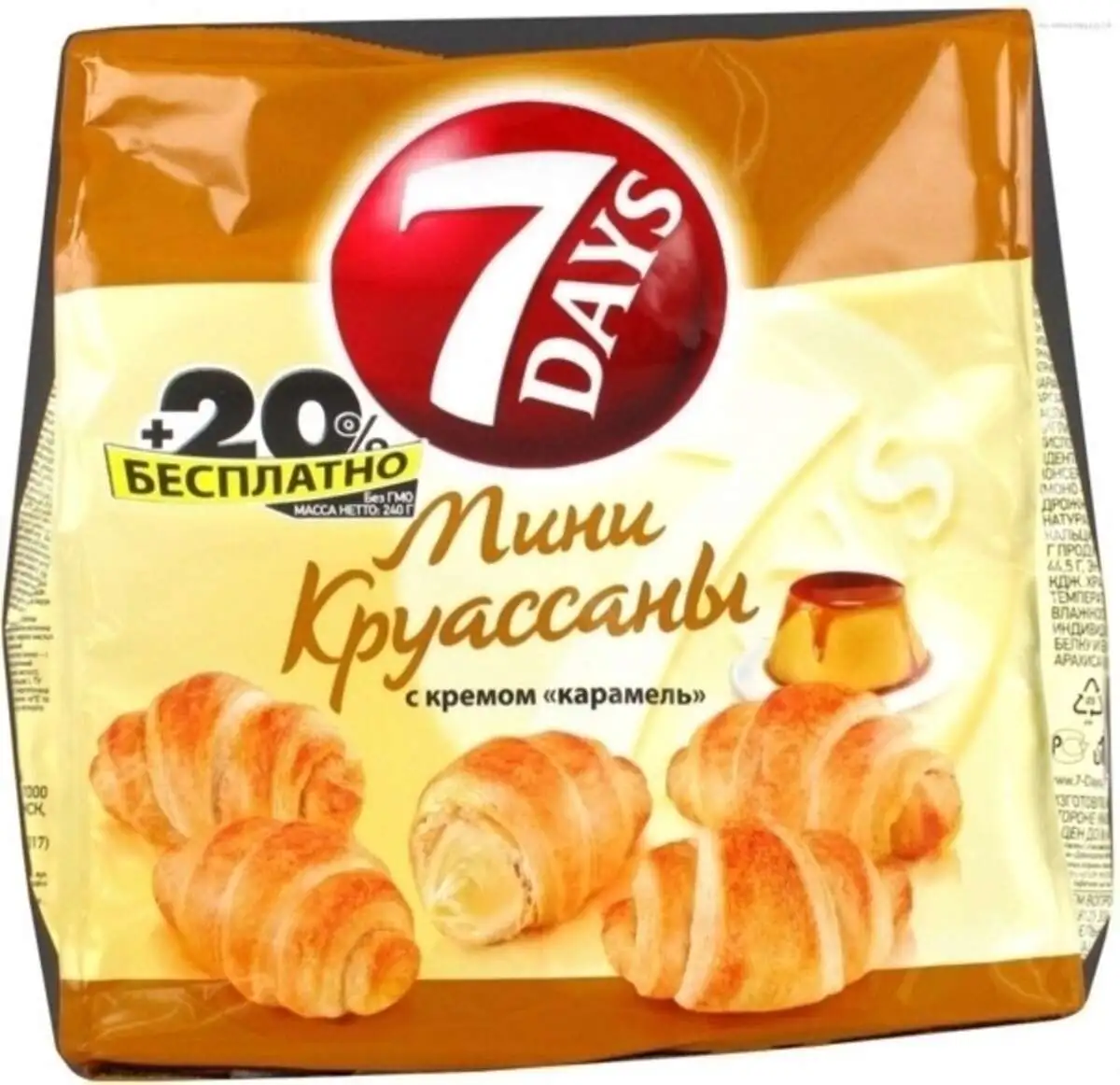 Круассаны Мини 7 Дней Крем/Карамель 265г