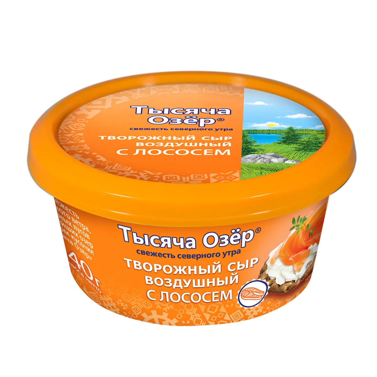 Сыр Тысяча Озер Творожный с Лососем 140г(м)