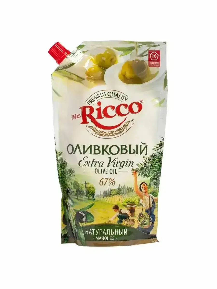 Майонез МР.Рикко Оливковый 67% 375ГР