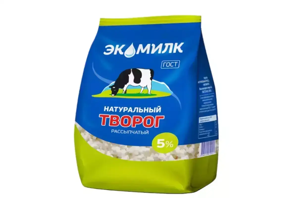 Творог Экомилк Рассыпчатый 5% 350г(м)
