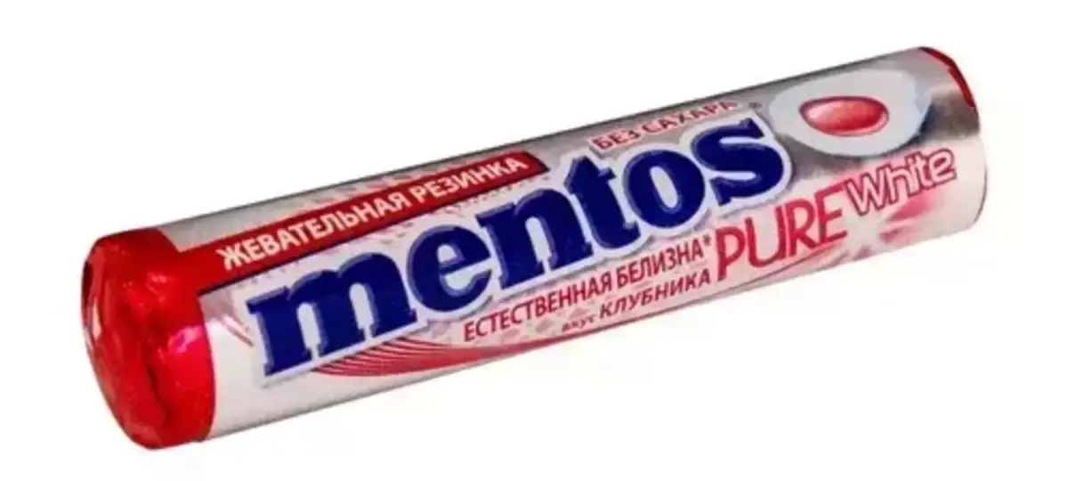 Жеват.Резинка Ментос Клубника 15,5г(м)