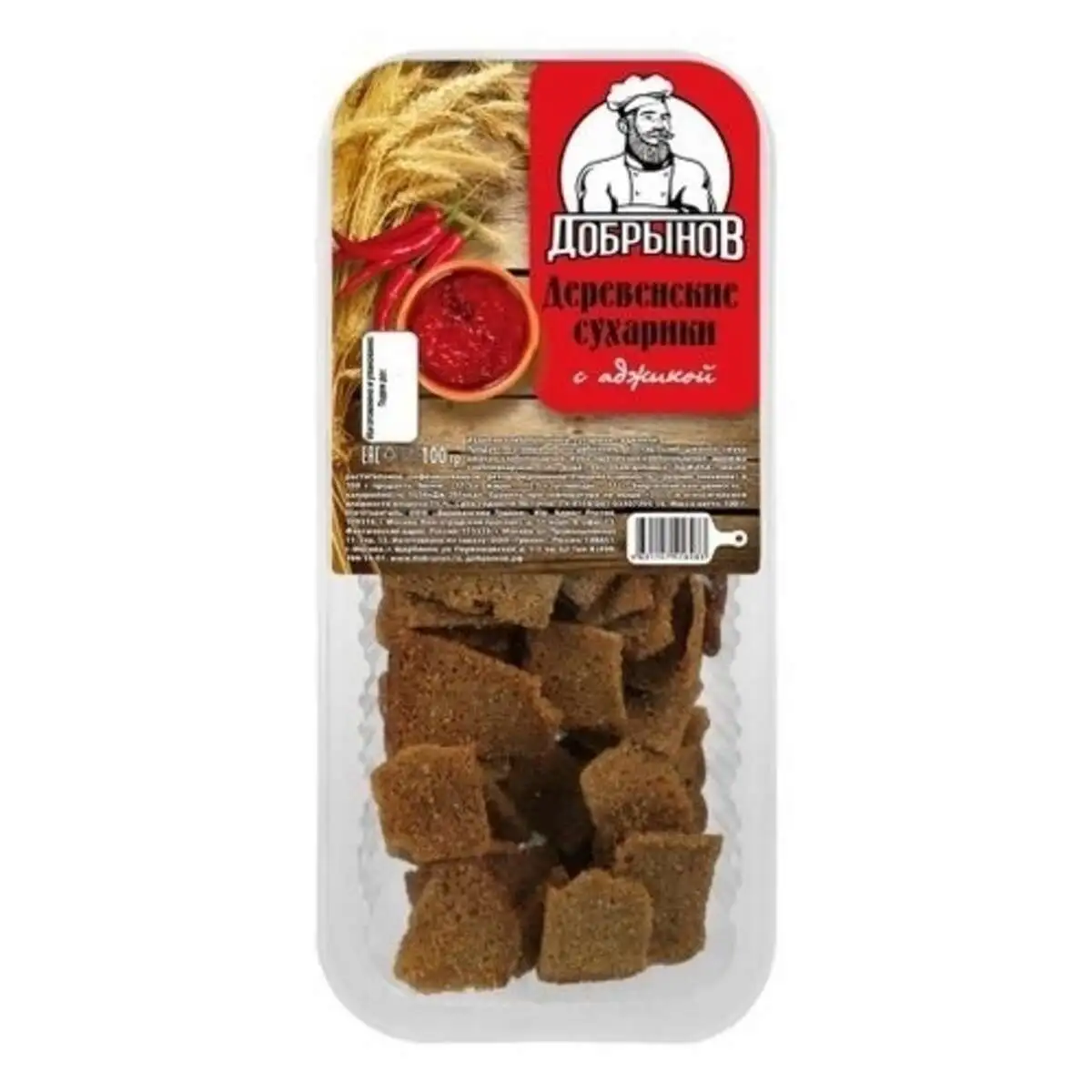 Сухарики Деревенские Добрынов Аджика 100г(м)
