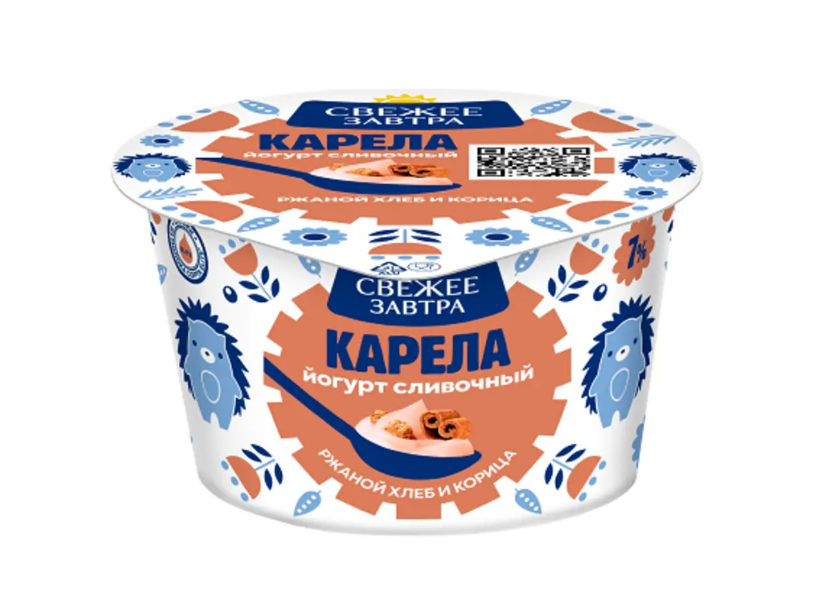 Йогурт Карела Ржаной Хлеб/Корица 7% 180ГР