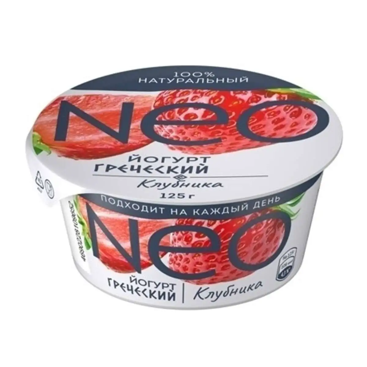 Йогурт Нео Греческий Клубника 1,7% 125г(м)