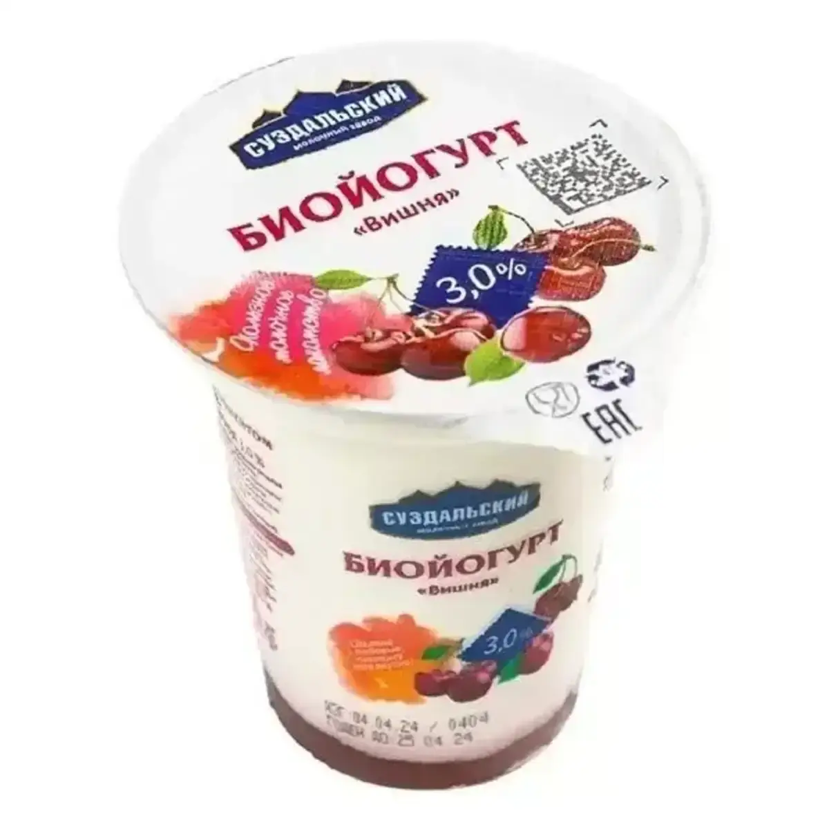 Биойогурт Суздальский Вишня 3% 330Г
