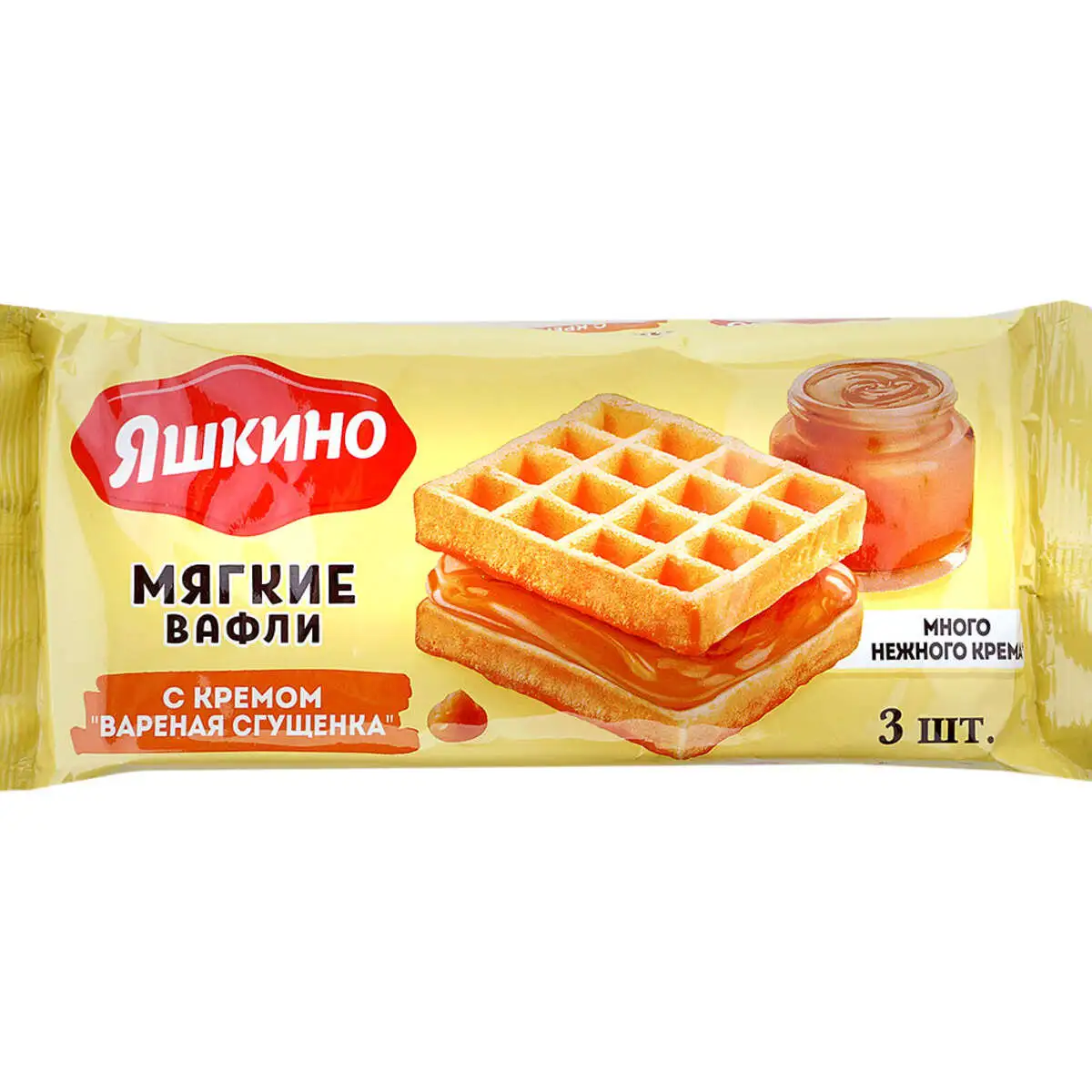 Вафли Яшкино Мягкие Вареная Сгущенка 120г