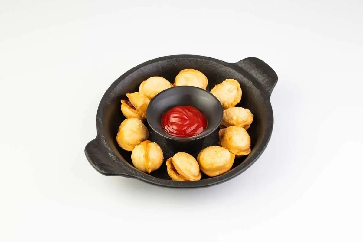 Хрустящие пельмени с мясом