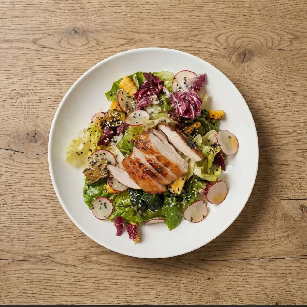 Салат с копченым цыпленком