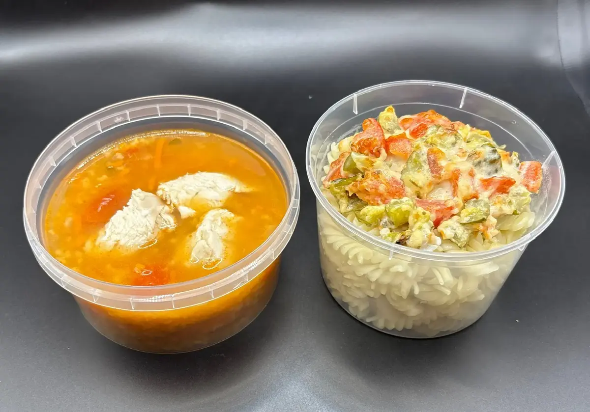 2 Чикен: Томатный с курицей, Куриная фантазия с макаронами