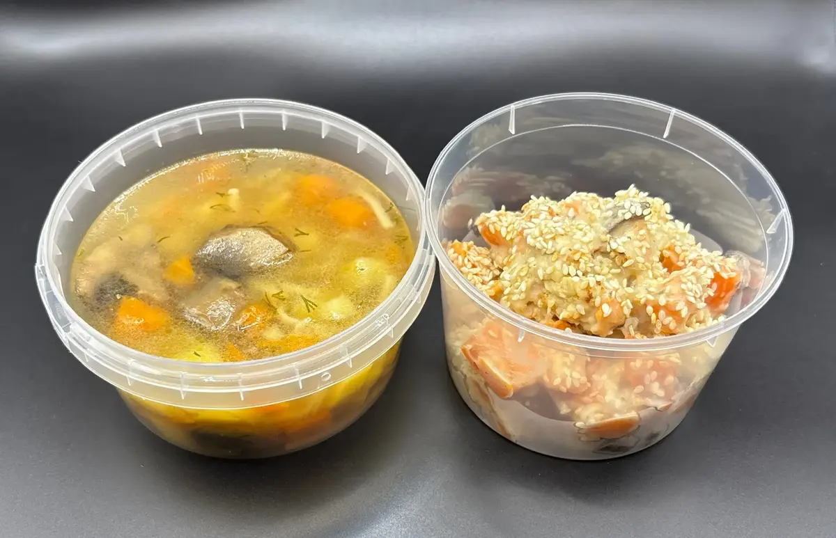 2 Гурман: Лапша грибная, Овощной соте в соусе