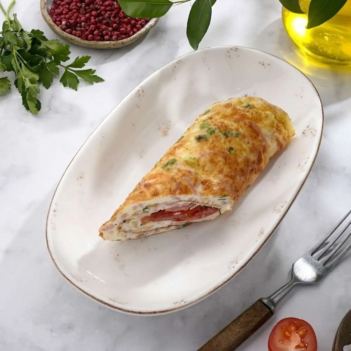 Омлет с ветчиной и сыром