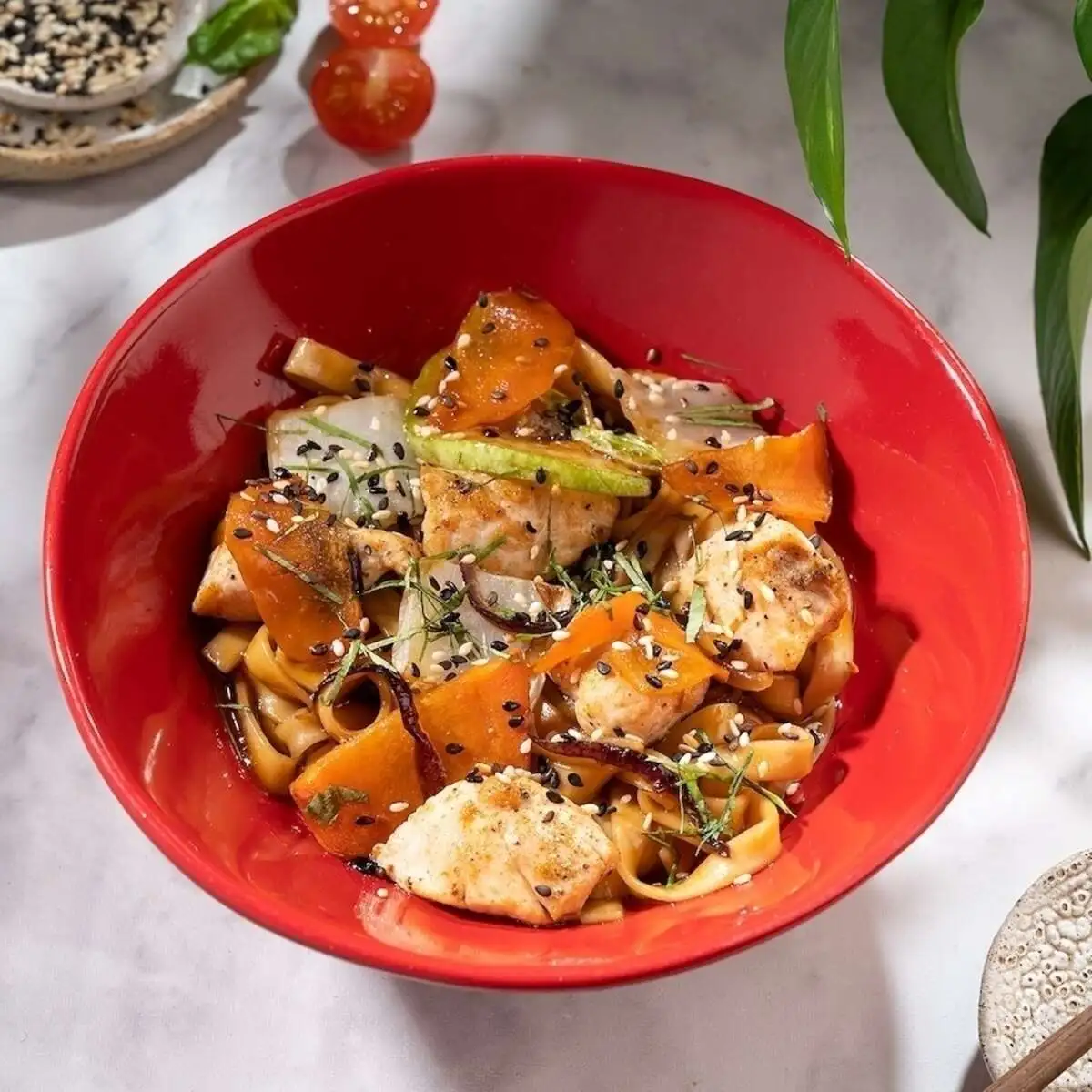 Удон с курицей