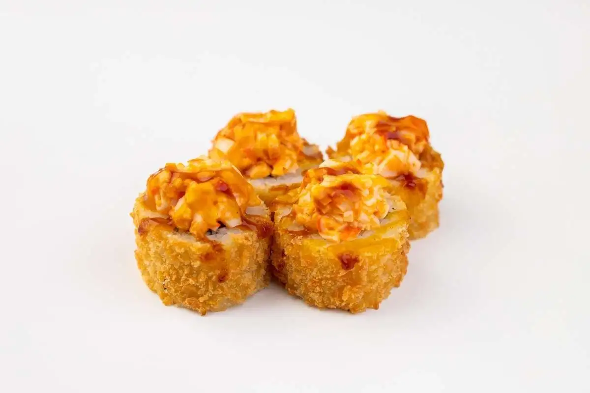 Мини-ролл «Кранч краб» с манговым соусом