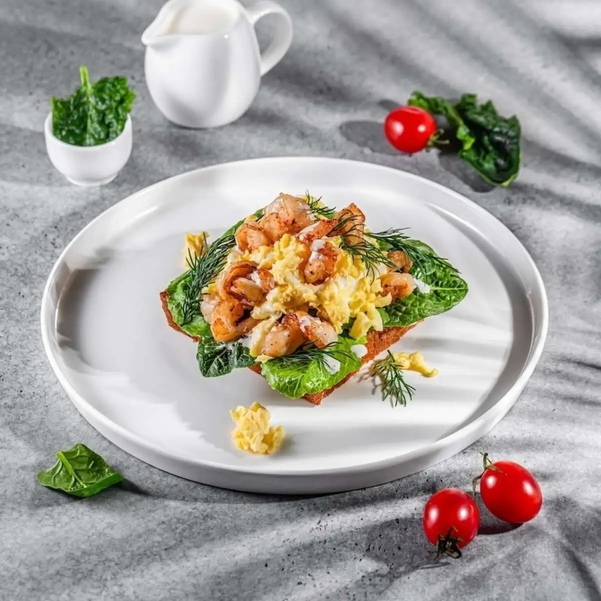 Бриошь с креветками