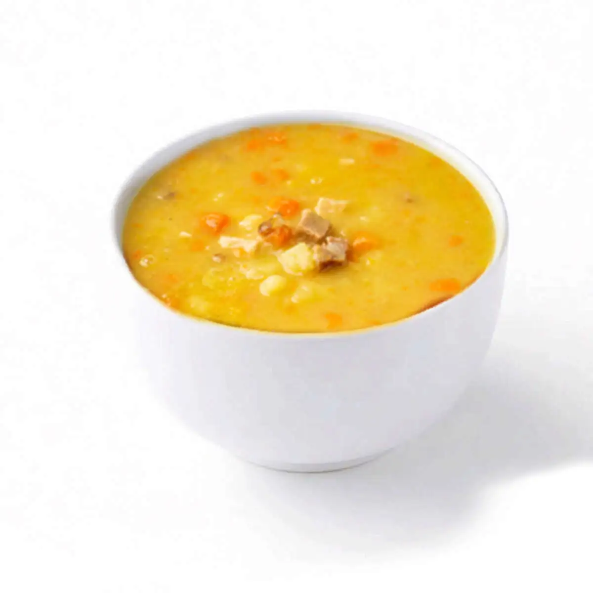 Суп гороховый со свиными ребрышками из нашей коптильни