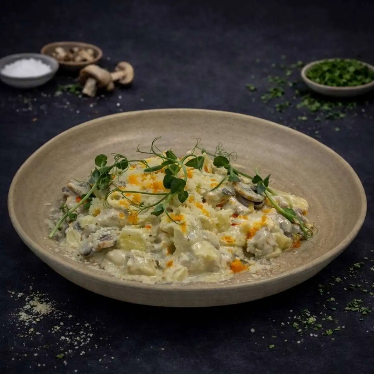 Паста феттучини с курицей